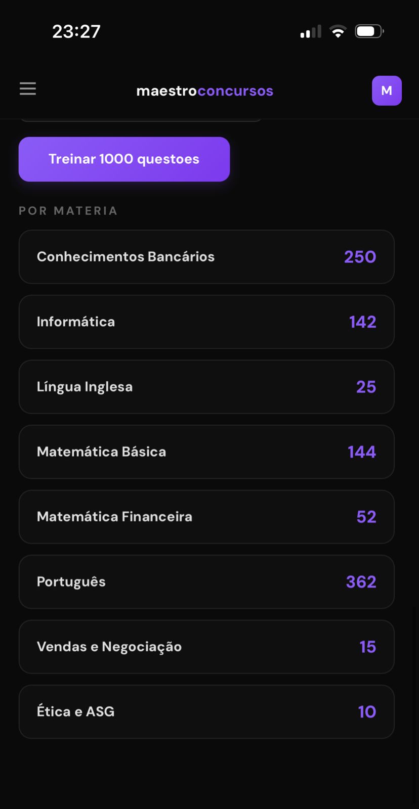 Treina o que falta